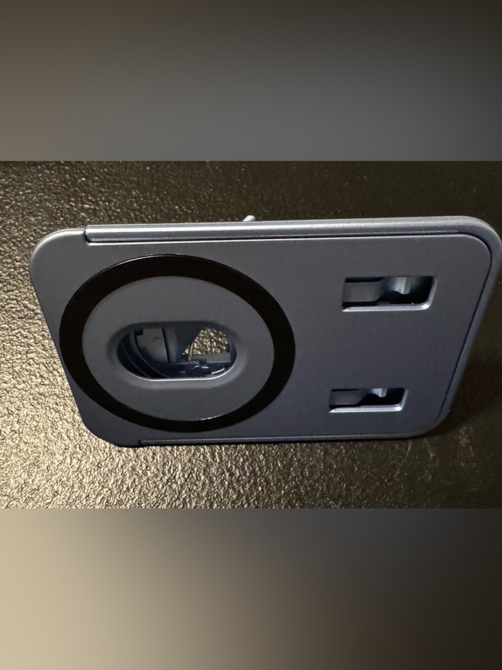 magnetic mobile wallet and phone stand - ice blue color